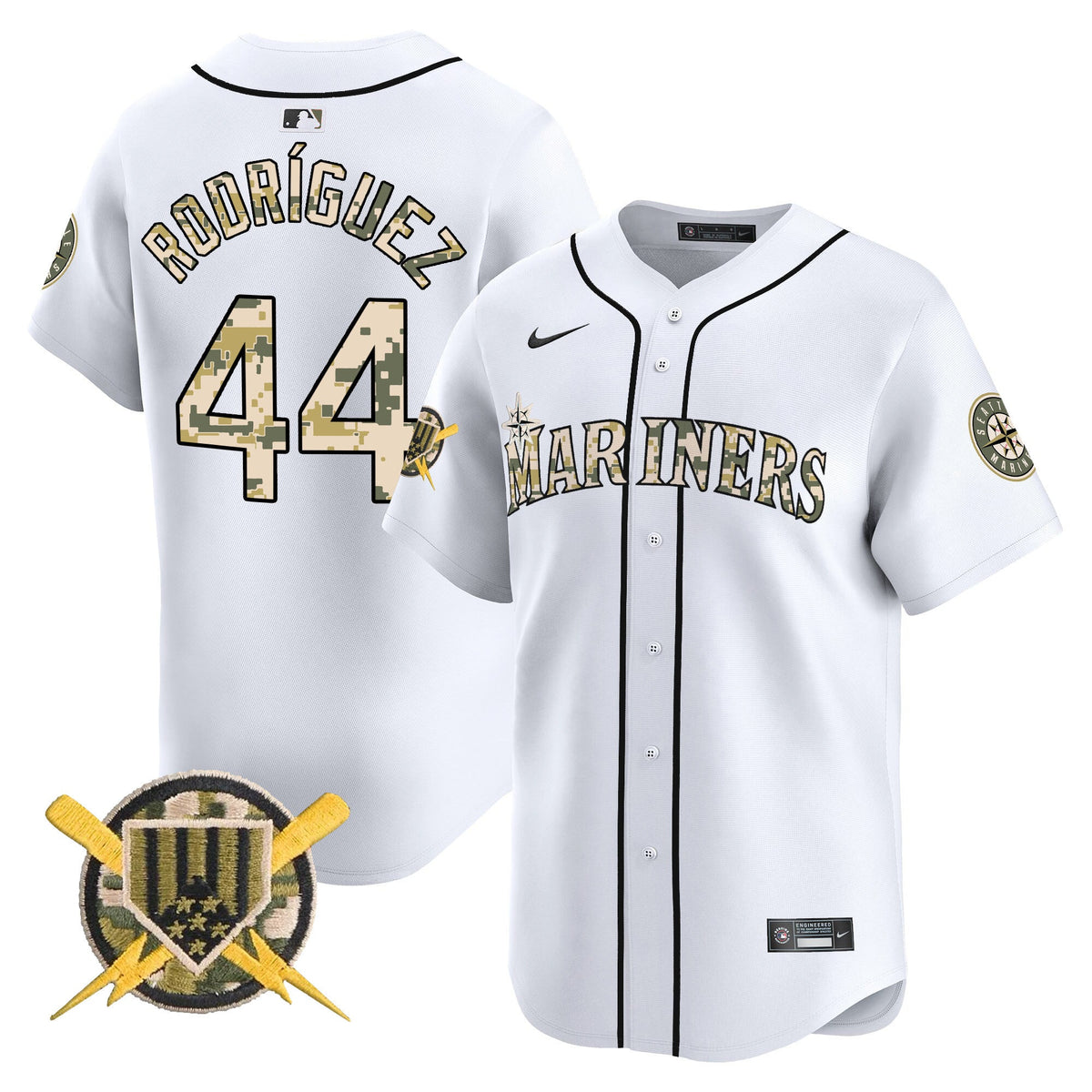 Seattle Mariners Armed Forces Day Vapor Premier Limited Jersey - Stitched