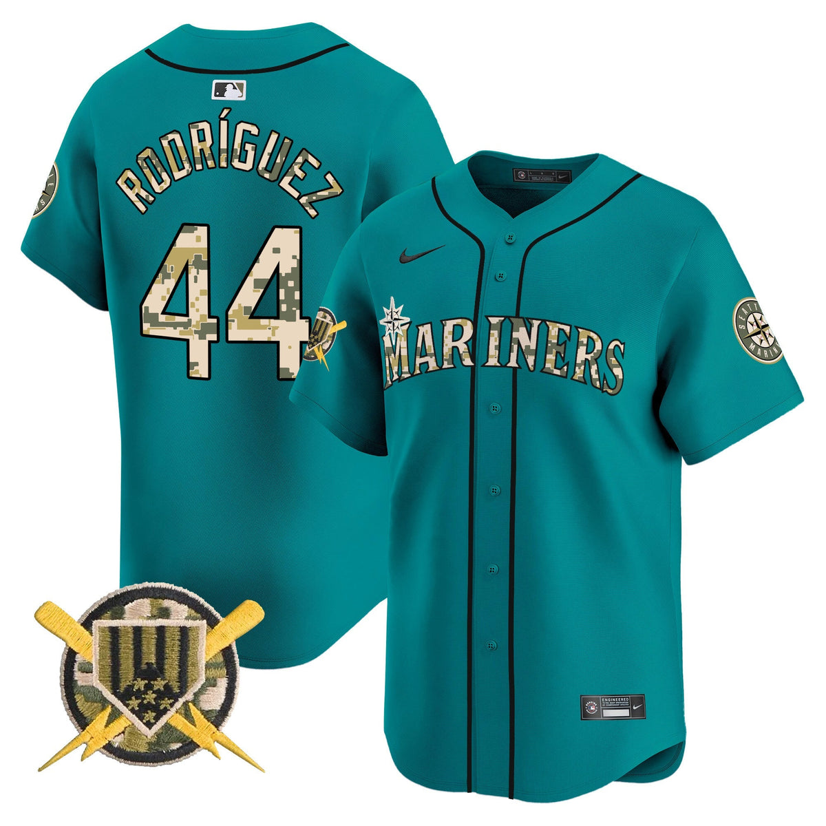 Seattle Mariners Armed Forces Day Vapor Premier Limited Jersey - Stitched
