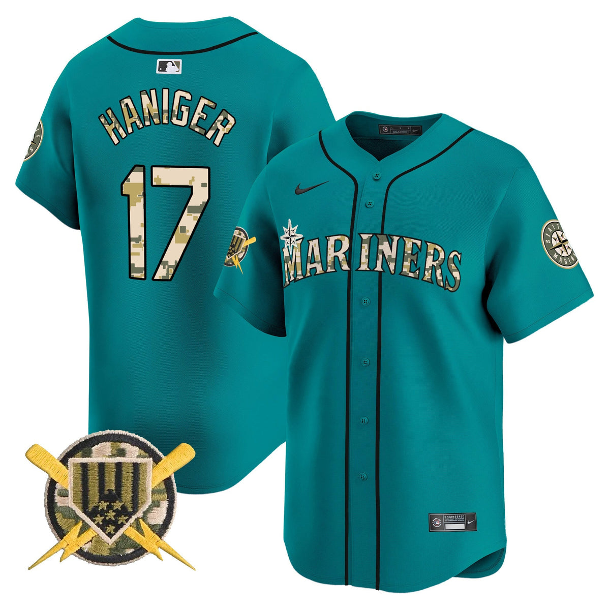 Seattle Mariners Armed Forces Day Vapor Premier Limited Jersey - Stitched