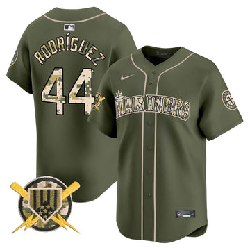 Seattle Mariners Armed Forces Day Vapor Premier Limited Jersey - Stitched