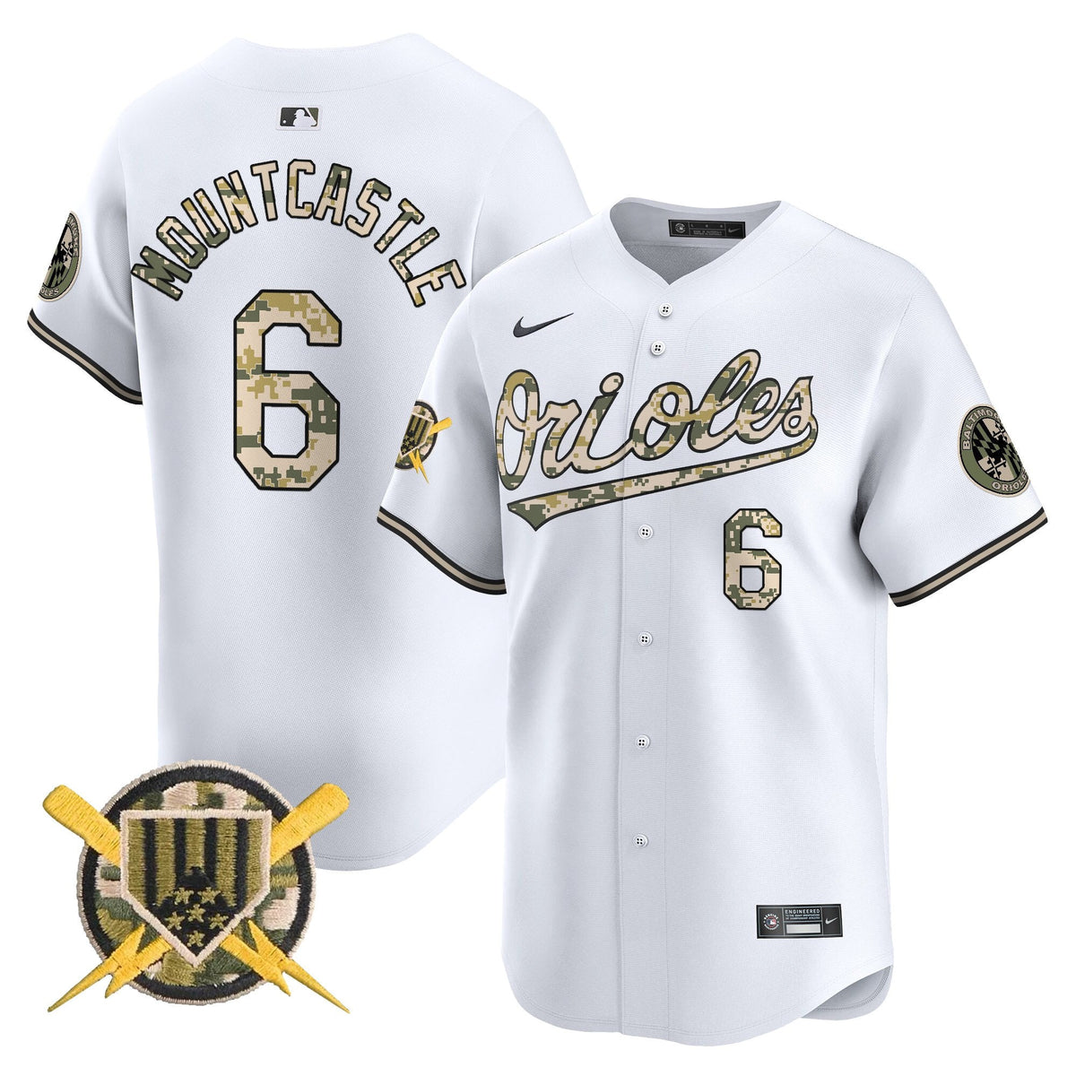 Baltimore Orioles Armed Forces Day Vapor Premier Limited Jersey - Stitched