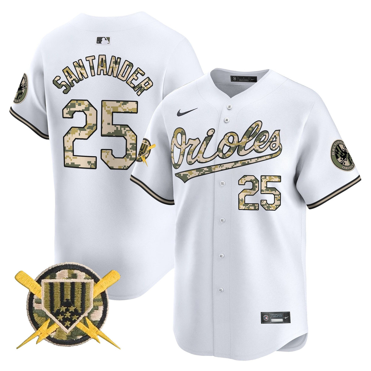 Baltimore Orioles Armed Forces Day Vapor Premier Limited Jersey - Stitched