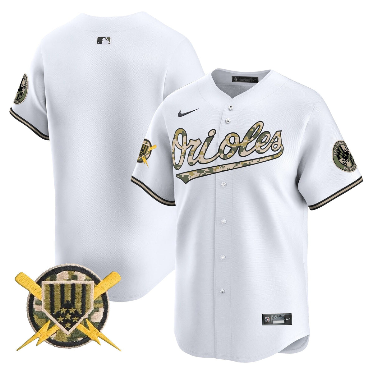 Baltimore Orioles Armed Forces Day Vapor Premier Limited Jersey - Stitched