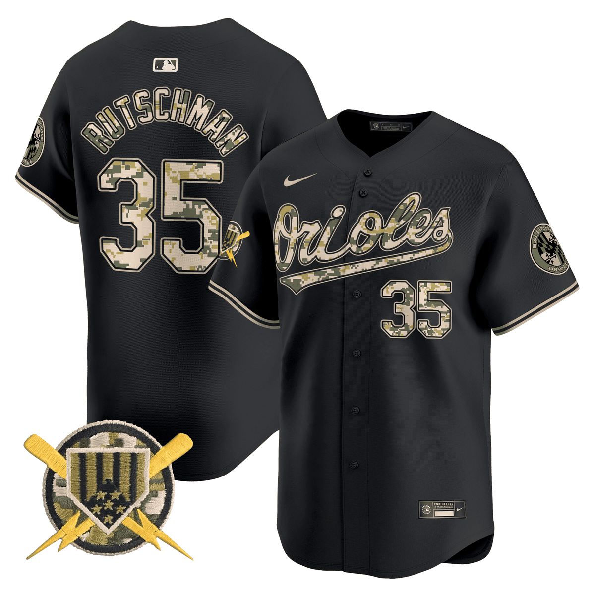 Baltimore Orioles Armed Forces Day Vapor Premier Limited Jersey - Stitched