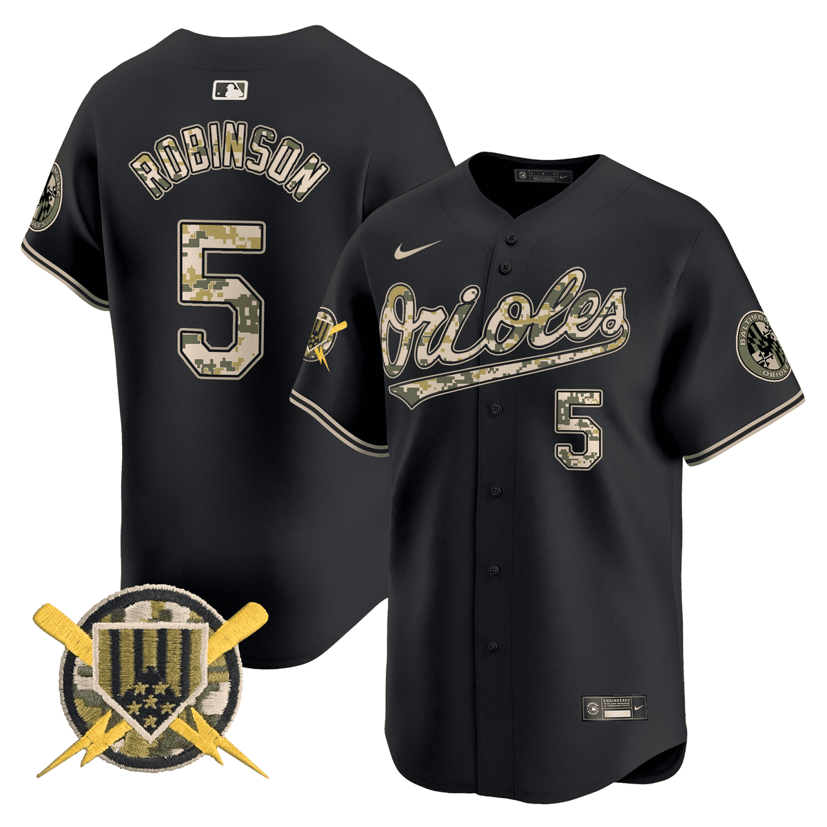 Baltimore Orioles Armed Forces Day Vapor Premier Limited Jersey - Stitched