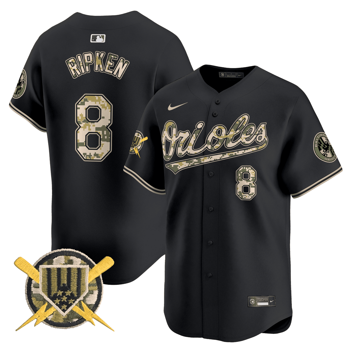 Baltimore Orioles Armed Forces Day Vapor Premier Limited Jersey - Stitched