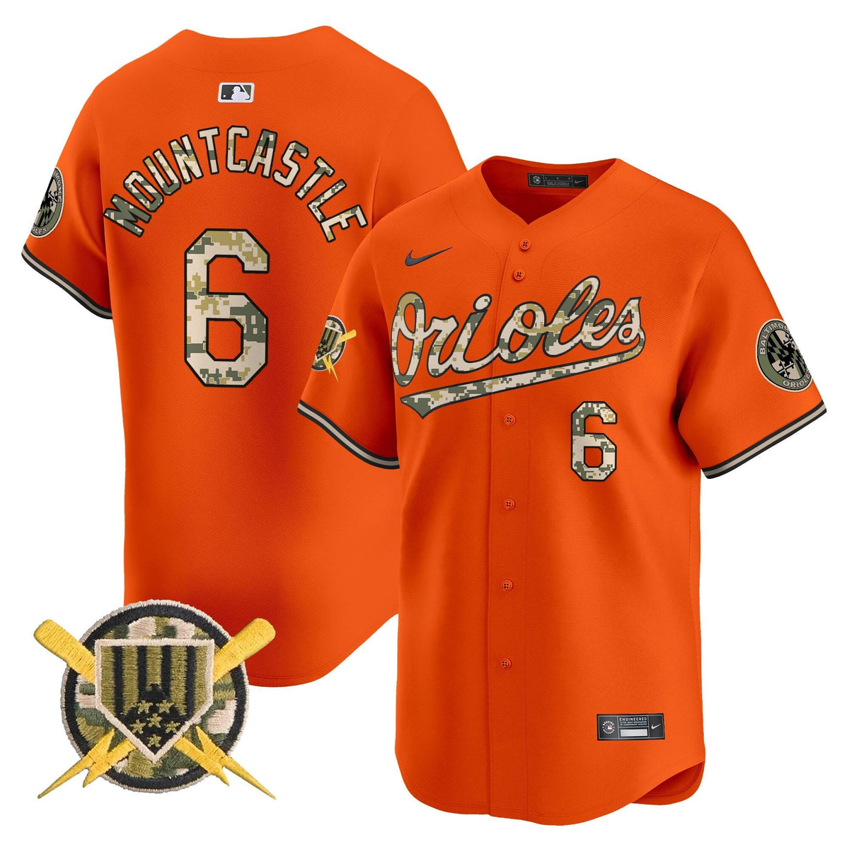 Baltimore Orioles Armed Forces Day Vapor Premier Limited Jersey - Stitched