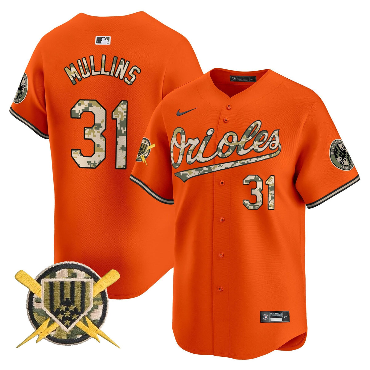 Baltimore Orioles Armed Forces Day Vapor Premier Limited Jersey - Stitched