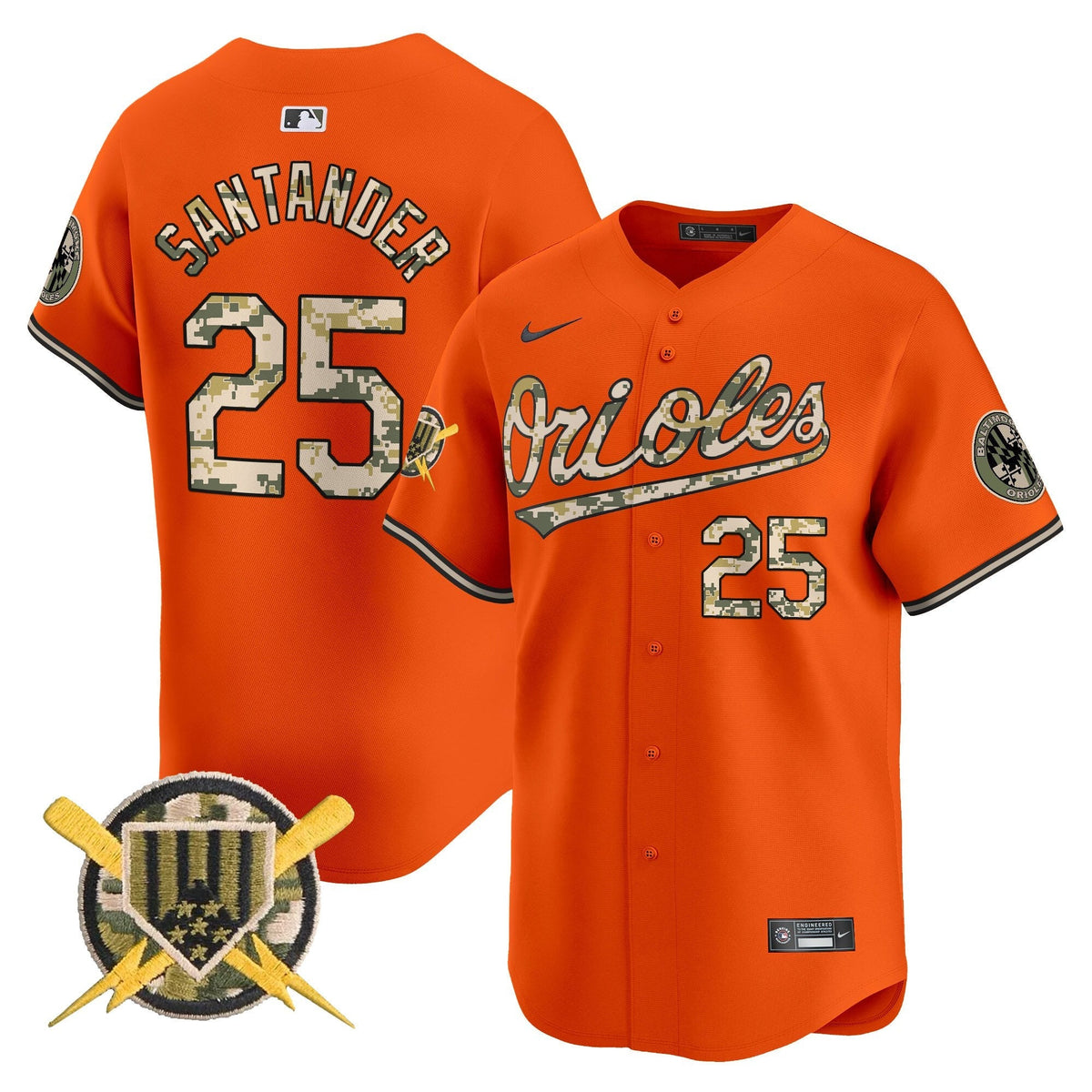 Baltimore Orioles Armed Forces Day Vapor Premier Limited Jersey - Stitched
