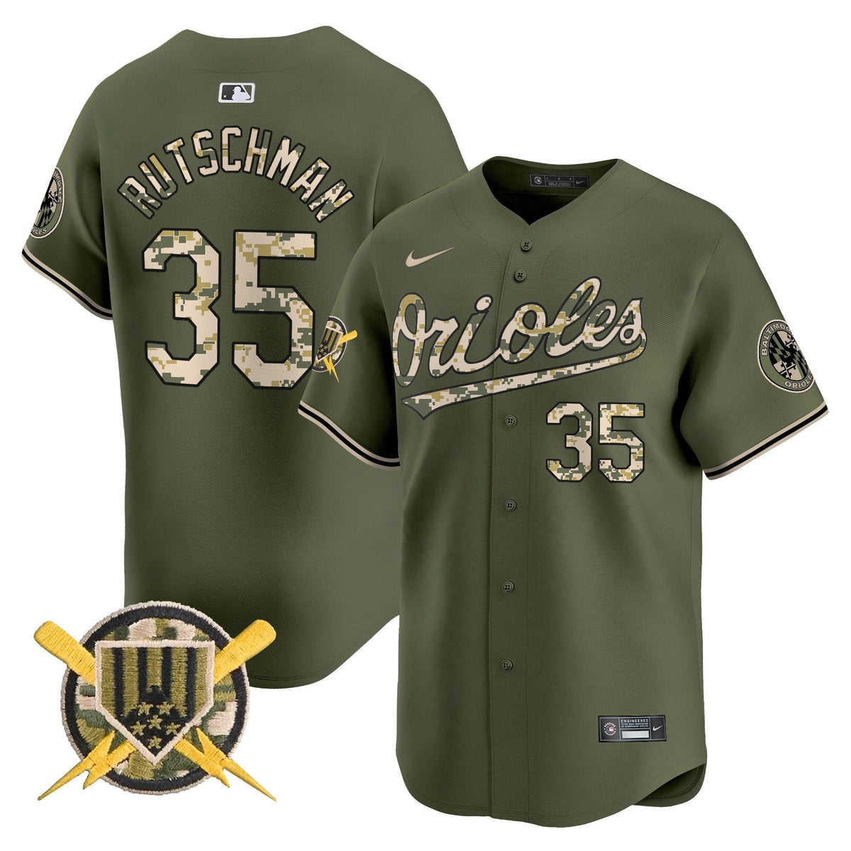 Baltimore Orioles Armed Forces Day Vapor Premier Limited Jersey - Stitched