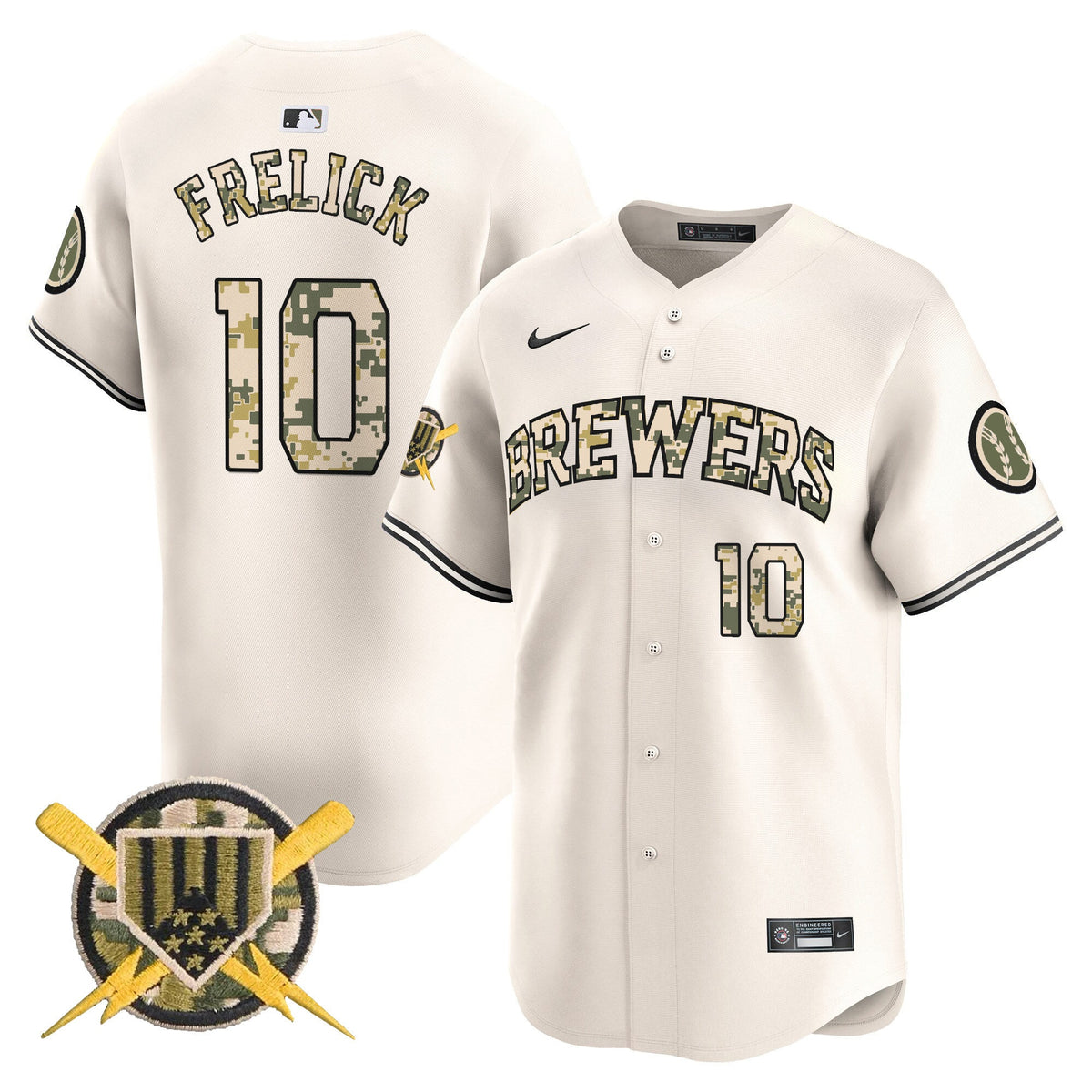 Milwaukee Brewers Armed Forces Day Vapor Premier Limited Jersey - Stitched