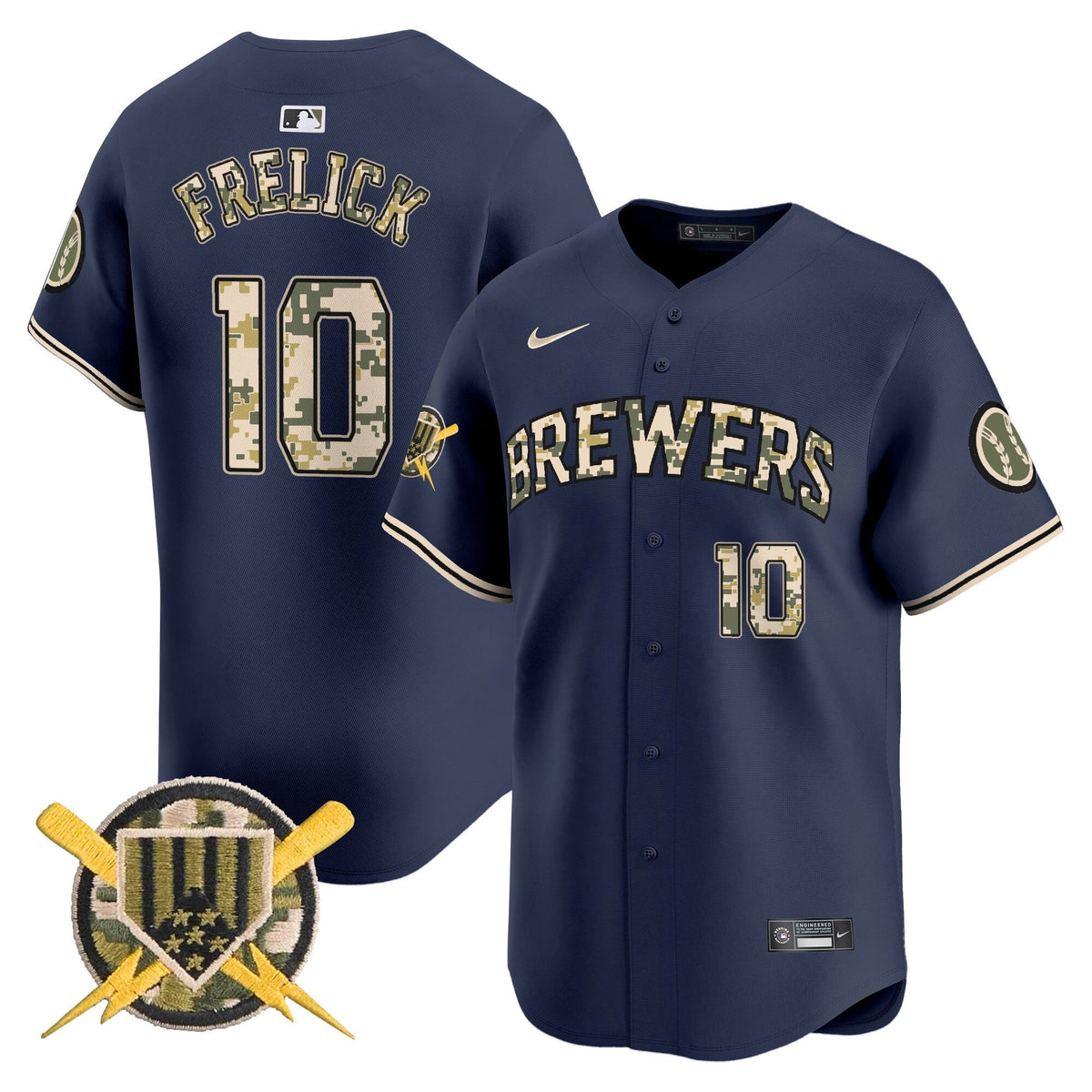 Milwaukee Brewers Armed Forces Day Vapor Premier Limited Jersey - Stitched