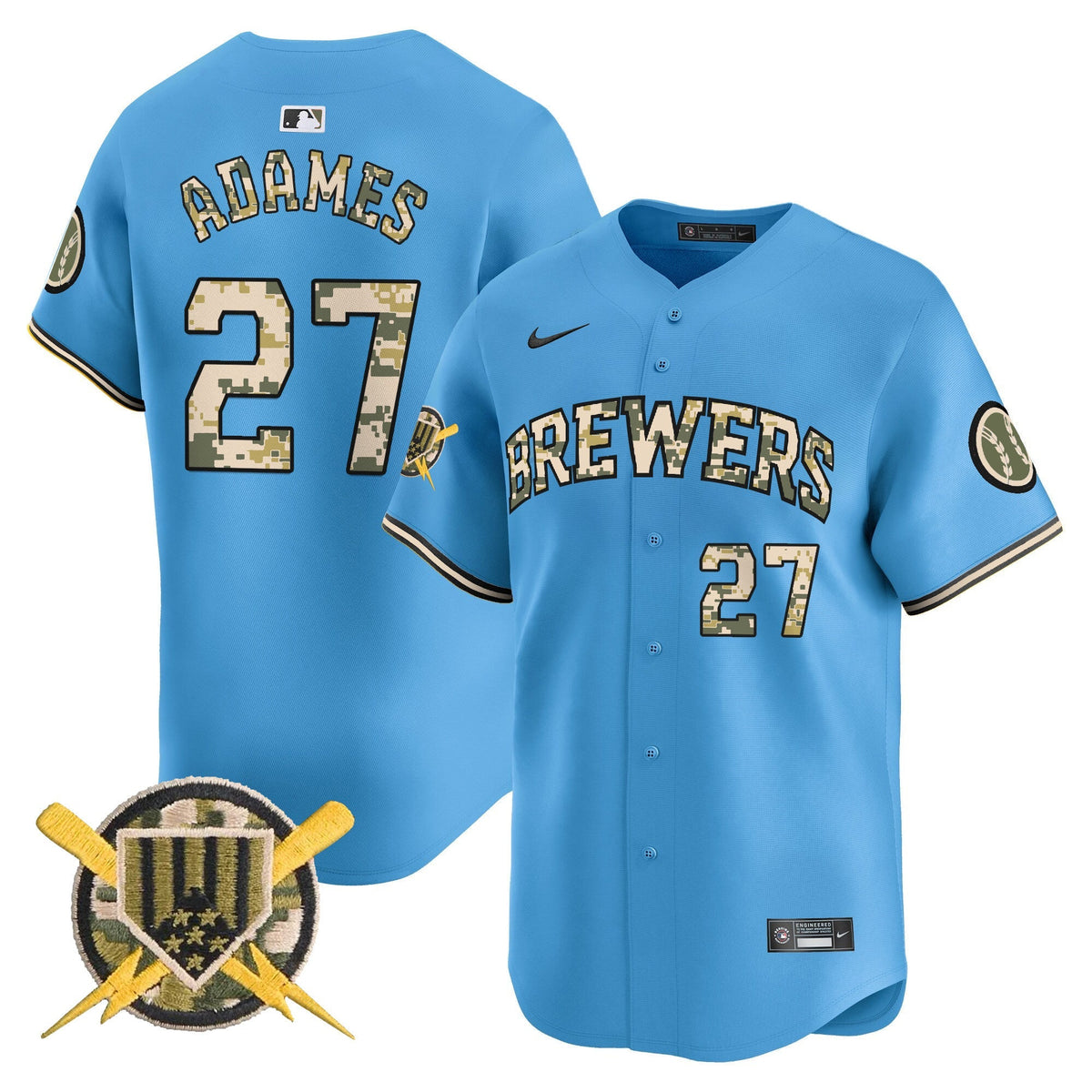 Milwaukee Brewers Armed Forces Day Vapor Premier Limited Jersey - Stitched
