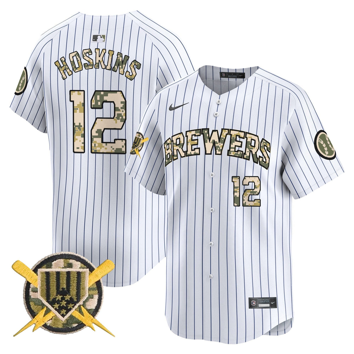 Milwaukee Brewers Armed Forces Day Vapor Premier Limited Jersey - Stitched