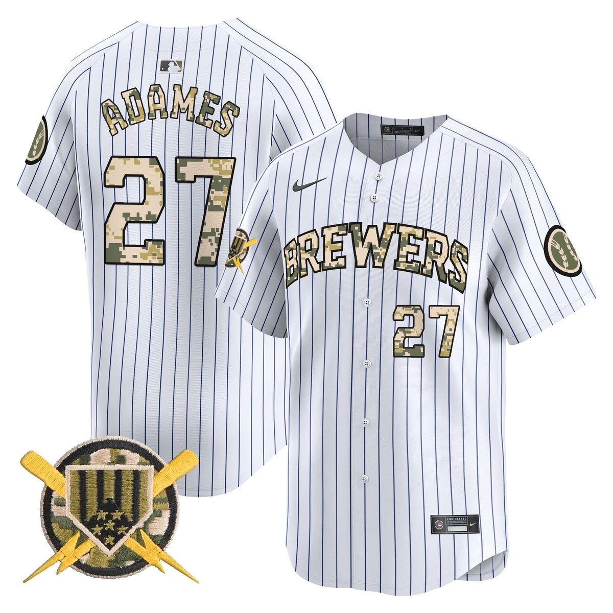 Milwaukee Brewers Armed Forces Day Vapor Premier Limited Jersey - Stitched