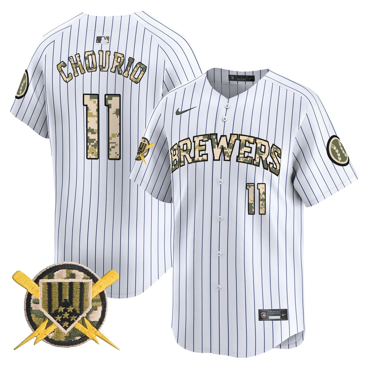 Milwaukee Brewers Armed Forces Day Vapor Premier Limited Jersey - Stitched