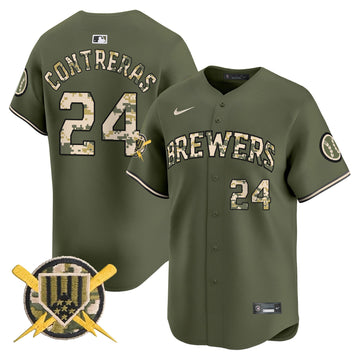 Milwaukee Brewers Armed Forces Day Vapor Premier Limited Jersey - Stitched
