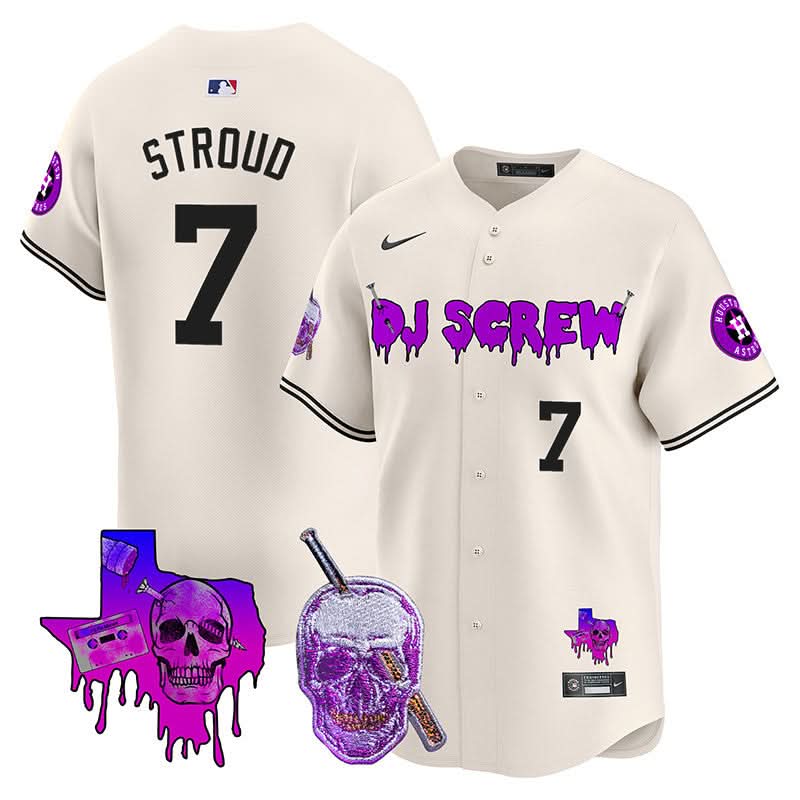 Houston Astros DJ Screw Vapor Premier Limited Jersey - Stitched-Cuztomshoes