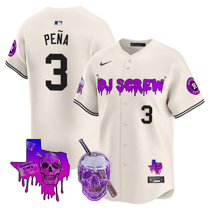 Houston Astros DJ Screw Vapor Premier Limited Jersey - Stitched-Cuztomshoes