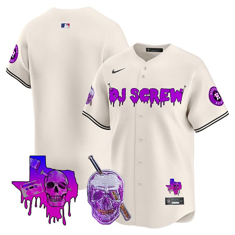 Houston Astros DJ Screw Vapor Premier Limited Jersey - Stitched-Cuztomshoes