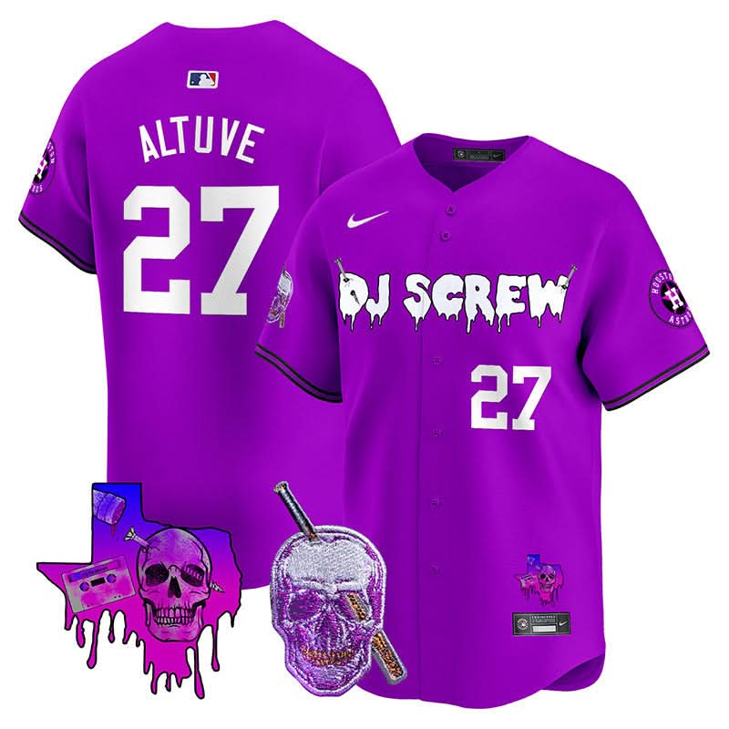 Houston Astros DJ Screw Vapor Premier Limited Jersey - Stitched-Cuztomshoes