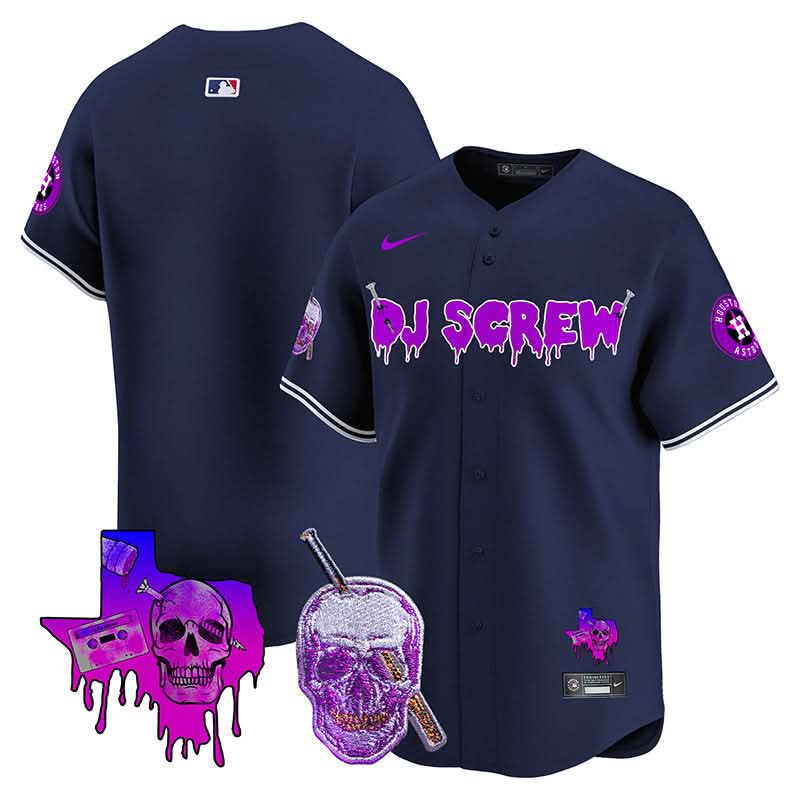 Houston Astros DJ Screw Vapor Premier Limited Jersey - Stitched-Cuztomshoes