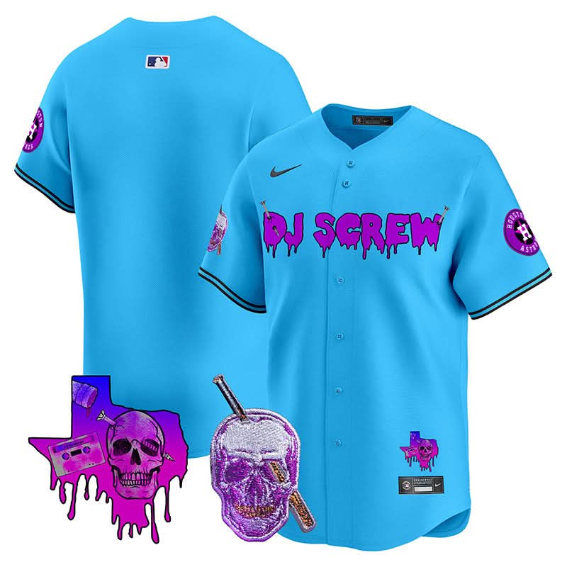 Houston Astros DJ Screw Vapor Premier Limited Jersey - Stitched-Cuztomshoes
