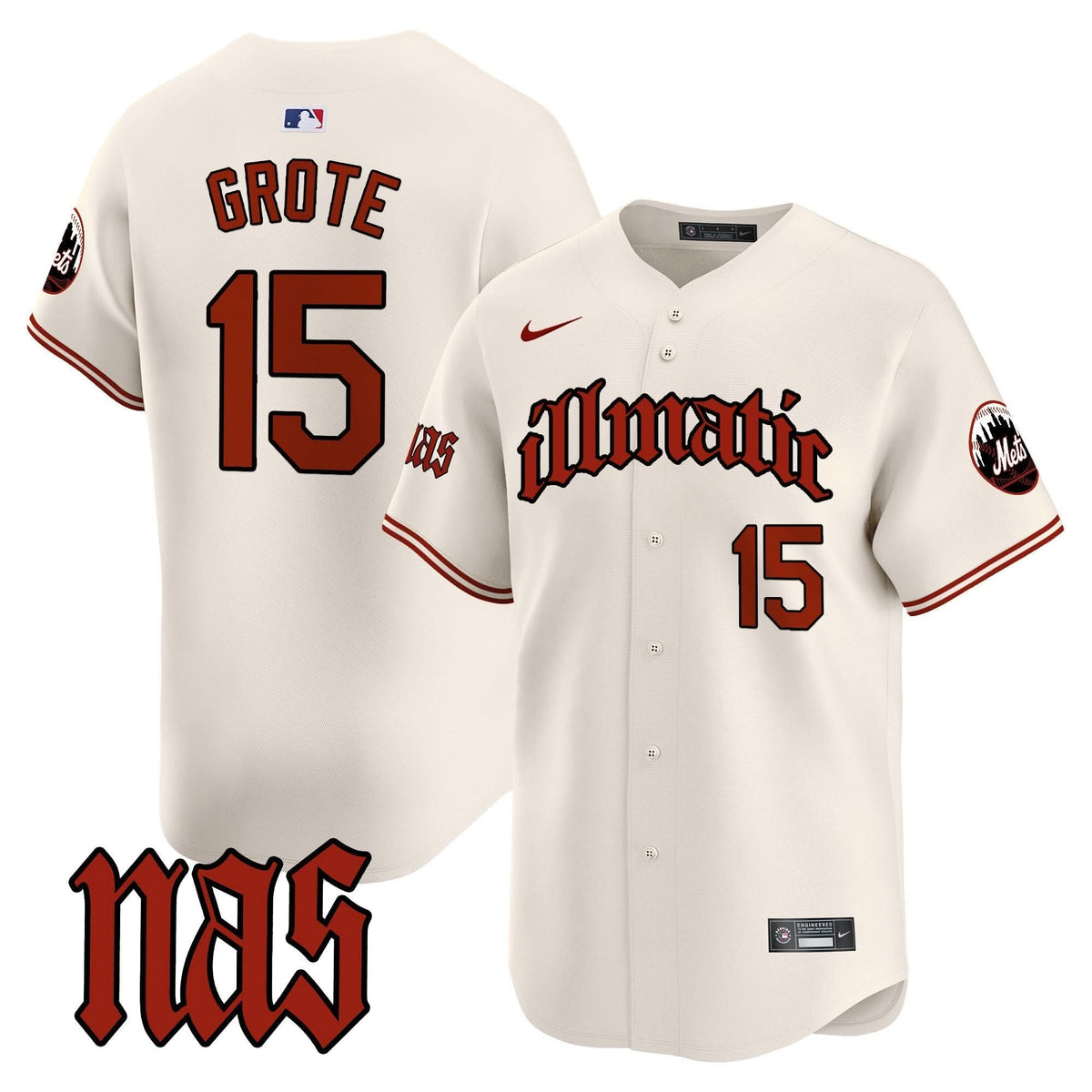 New York Mets Nas Illmatic Vapor Premier Limited Jersey - Stitched