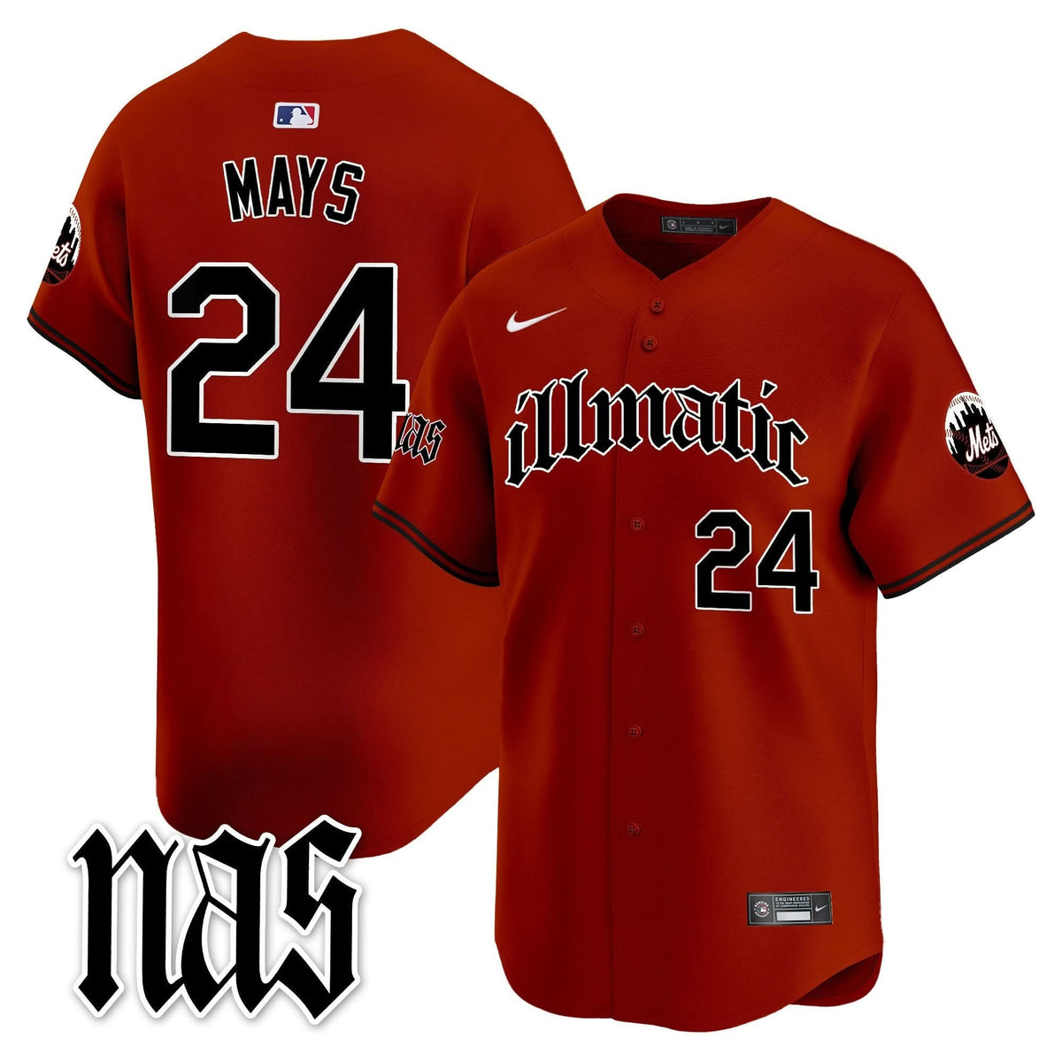 New York Mets Nas Illmatic Vapor Premier Limited Jersey - Stitched