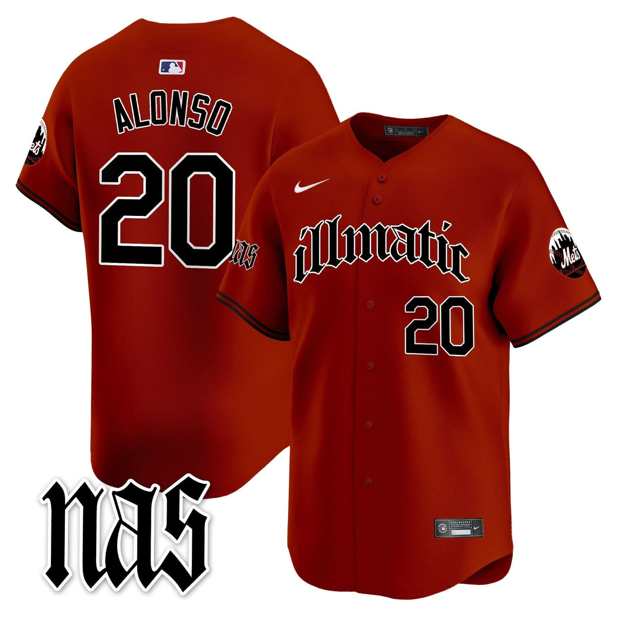 New York Mets Nas Illmatic Vapor Premier Limited Jersey - Stitched