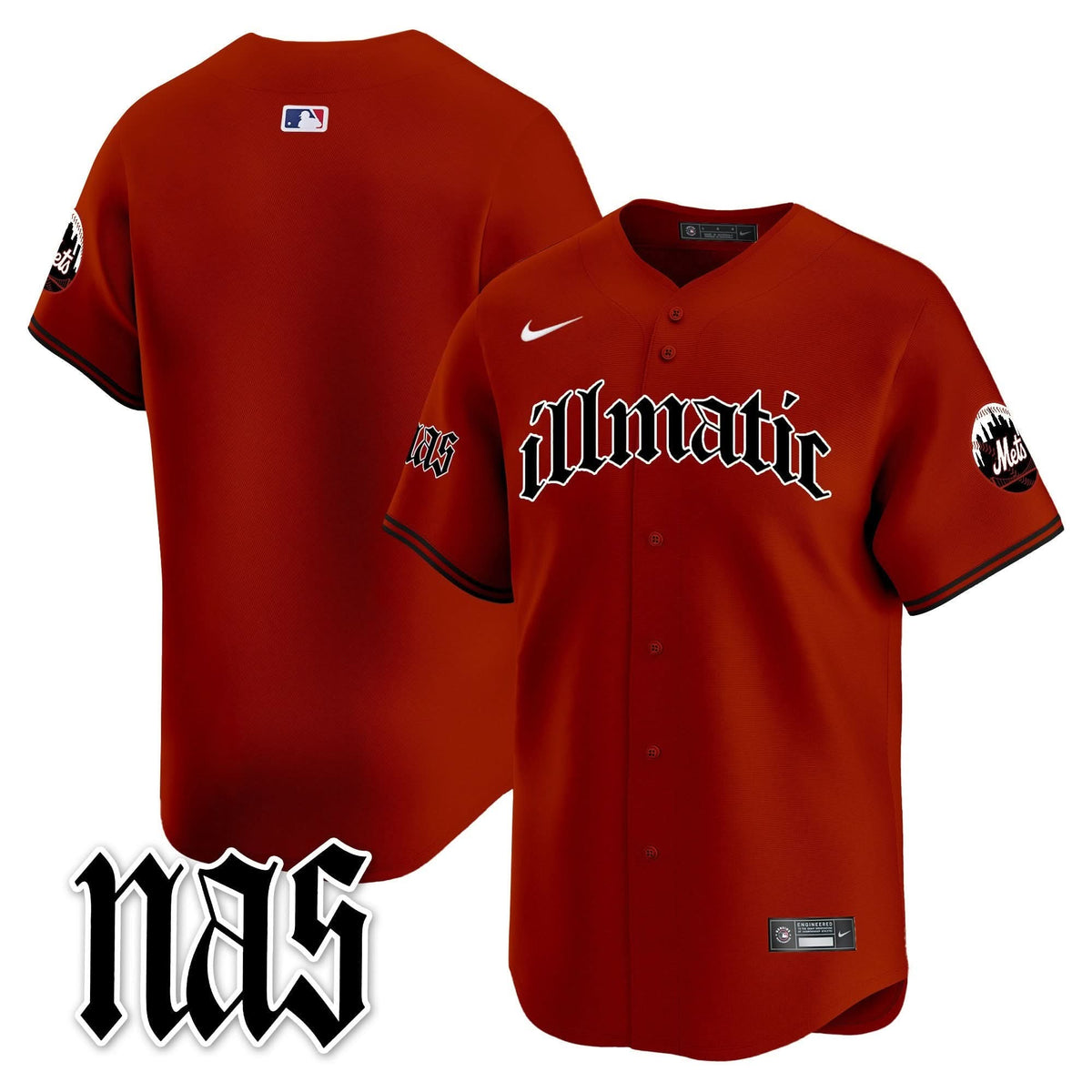 New York Mets Nas Illmatic Vapor Premier Limited Jersey - Stitched