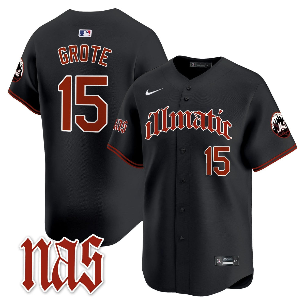 New York Mets Nas Illmatic Vapor Premier Limited Jersey - Stitched
