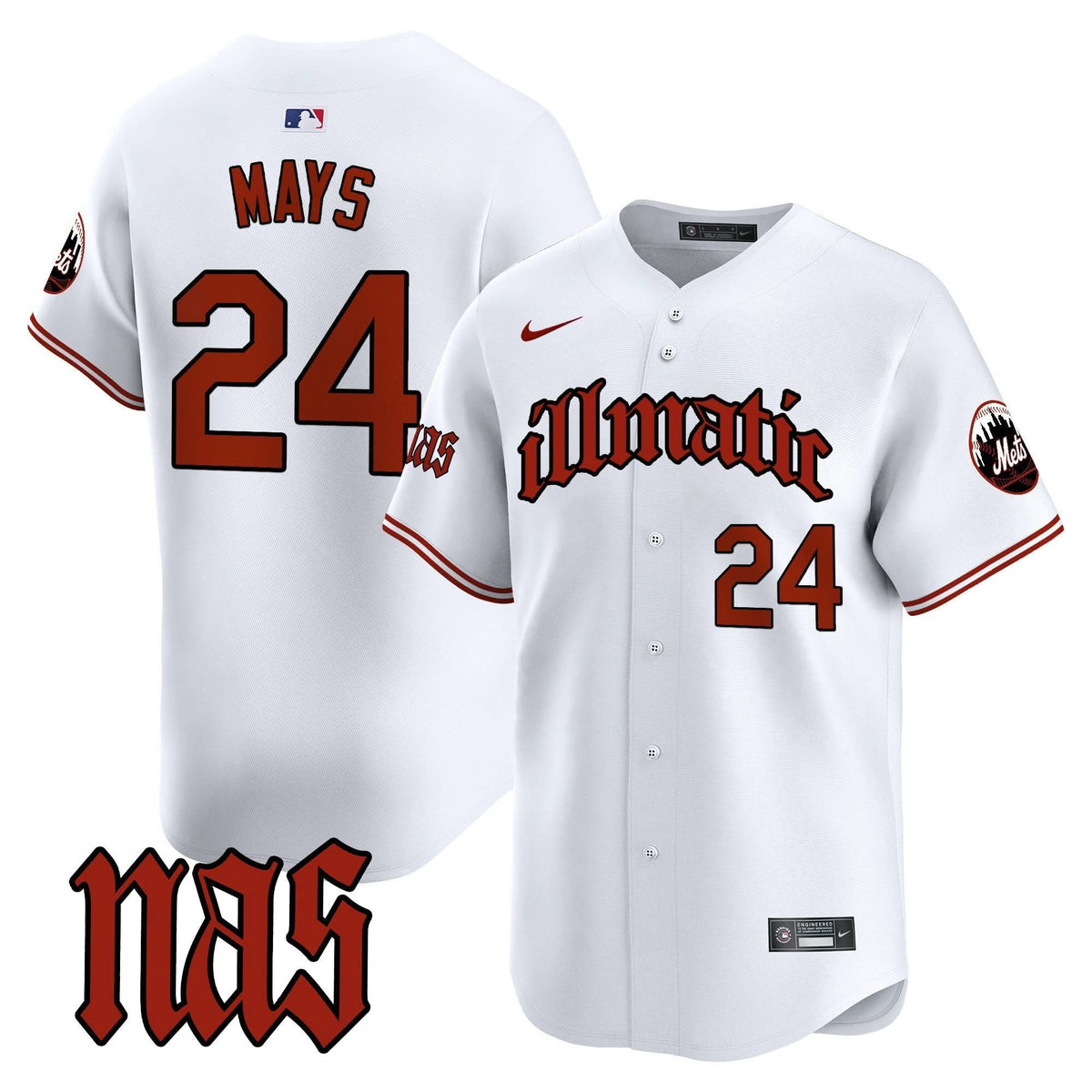 New York Mets Nas Illmatic Vapor Premier Limited Jersey - Stitched
