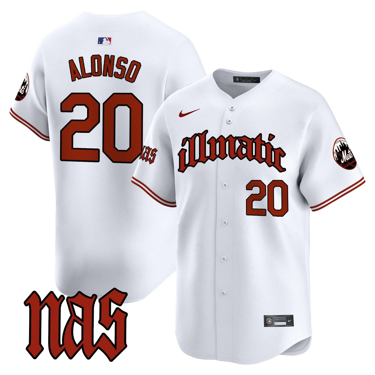 New York Mets Nas Illmatic Vapor Premier Limited Jersey - Stitched