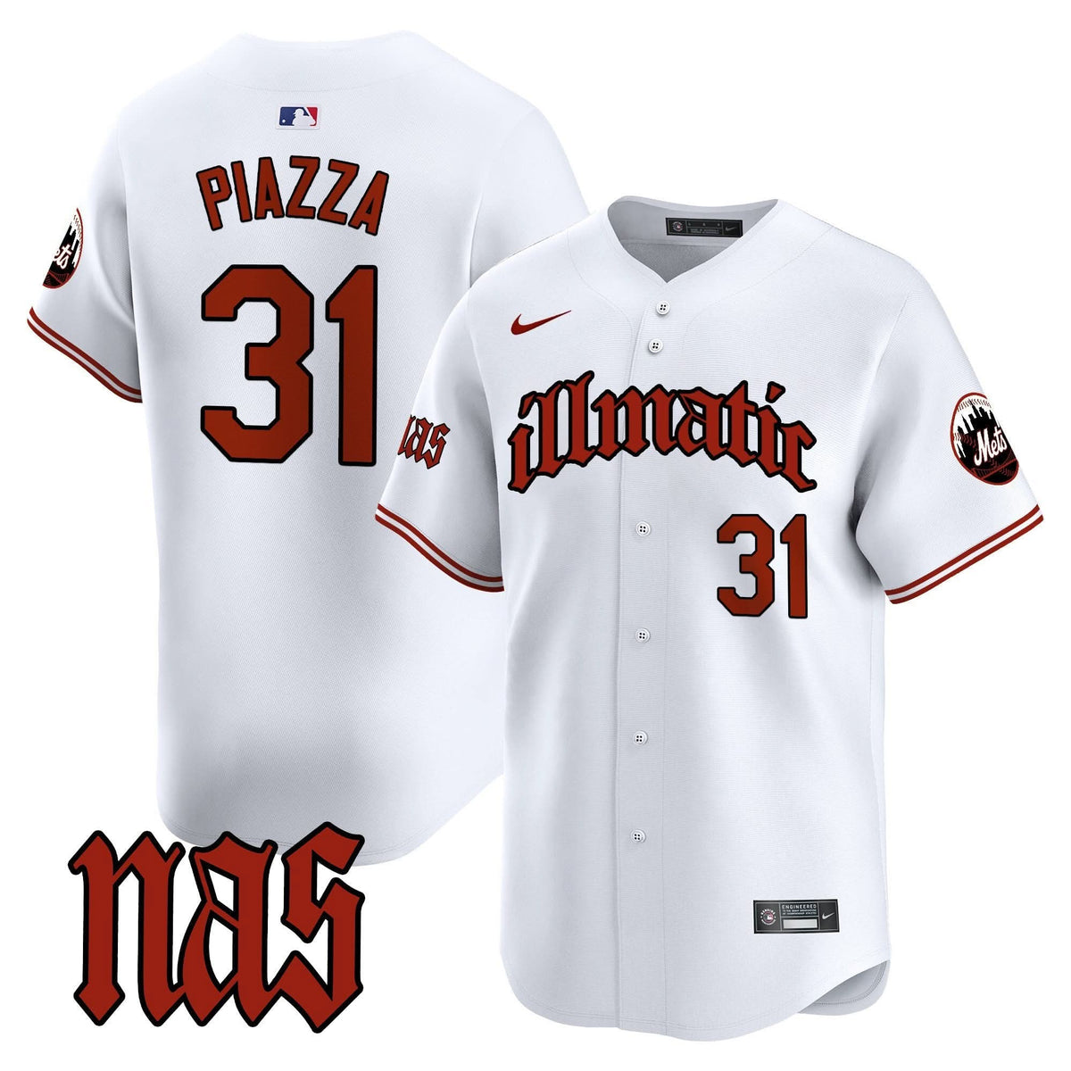 New York Mets Nas Illmatic Vapor Premier Limited Jersey - Stitched