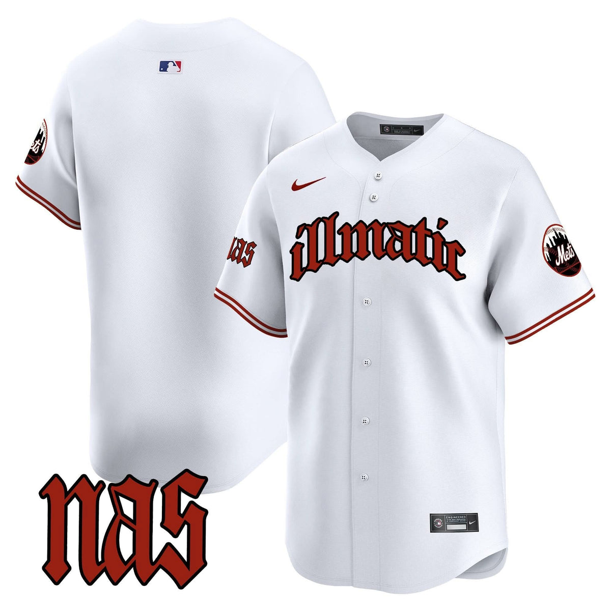 New York Mets Nas Illmatic Vapor Premier Limited Jersey - Stitched