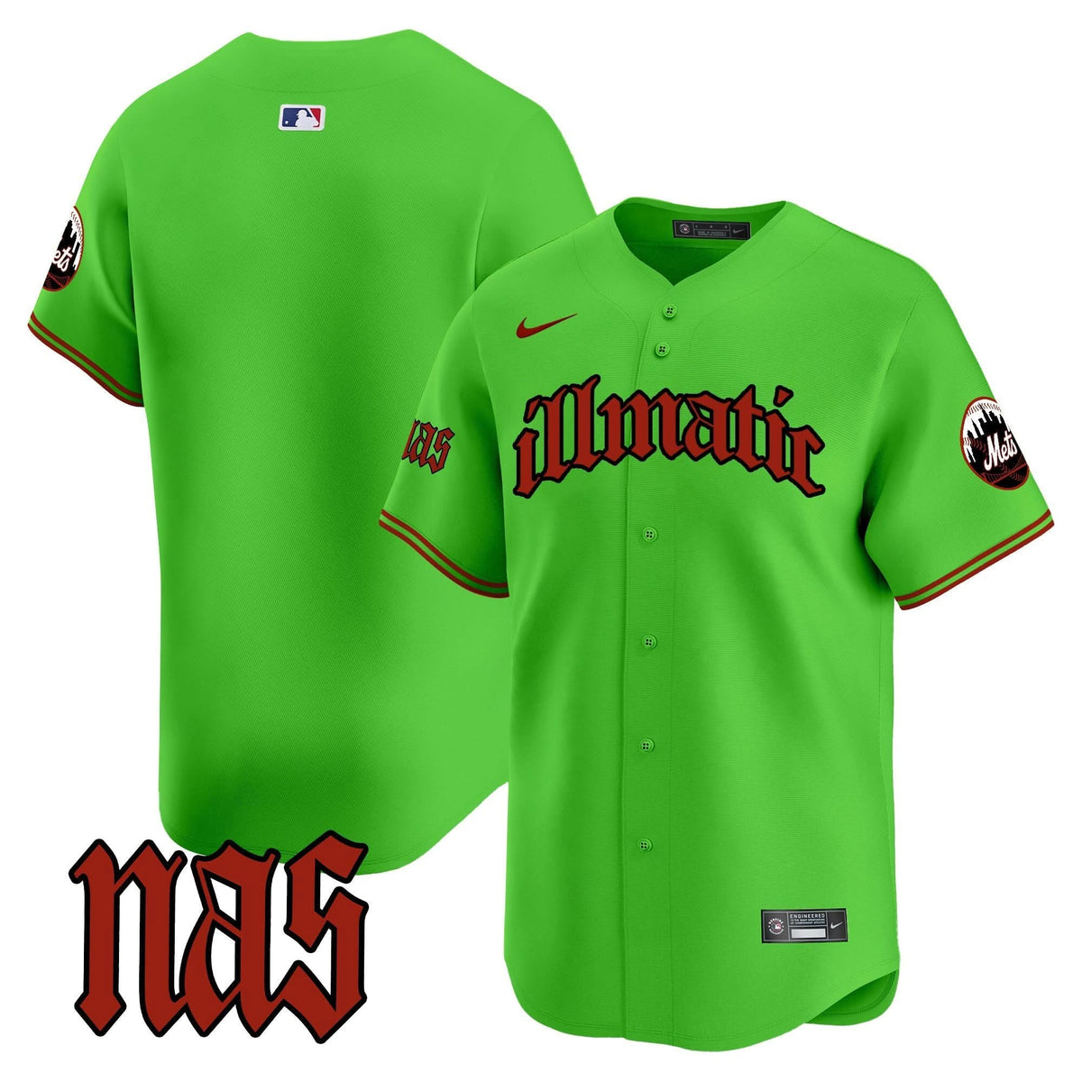 New York Mets Nas Illmatic Vapor Premier Limited Jersey - Stitched