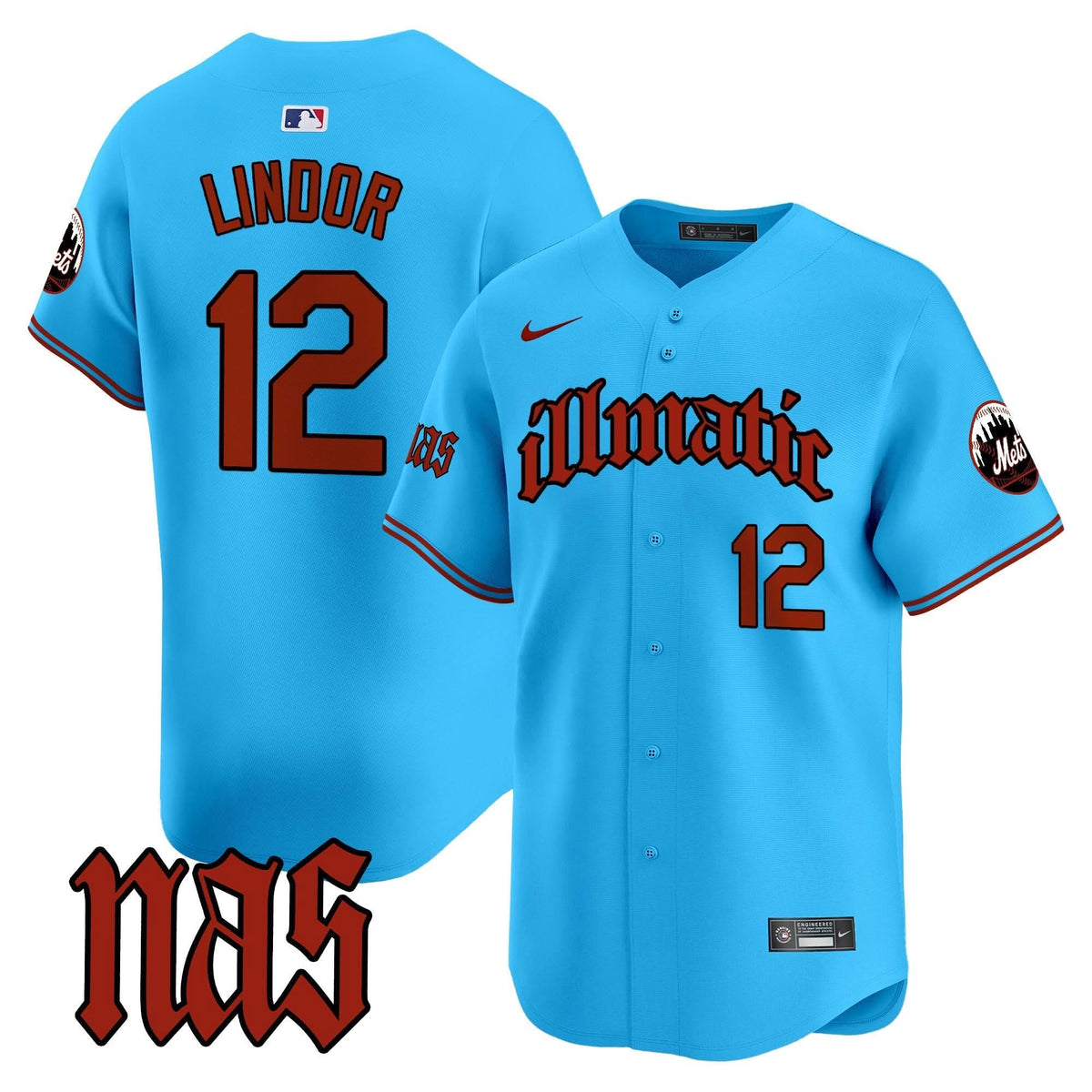 New York Mets Nas Illmatic Vapor Premier Limited Jersey - Stitched