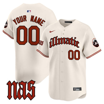New York Mets Nas Illmatic Vapor Premier Limited Custom Jersey - Stitched