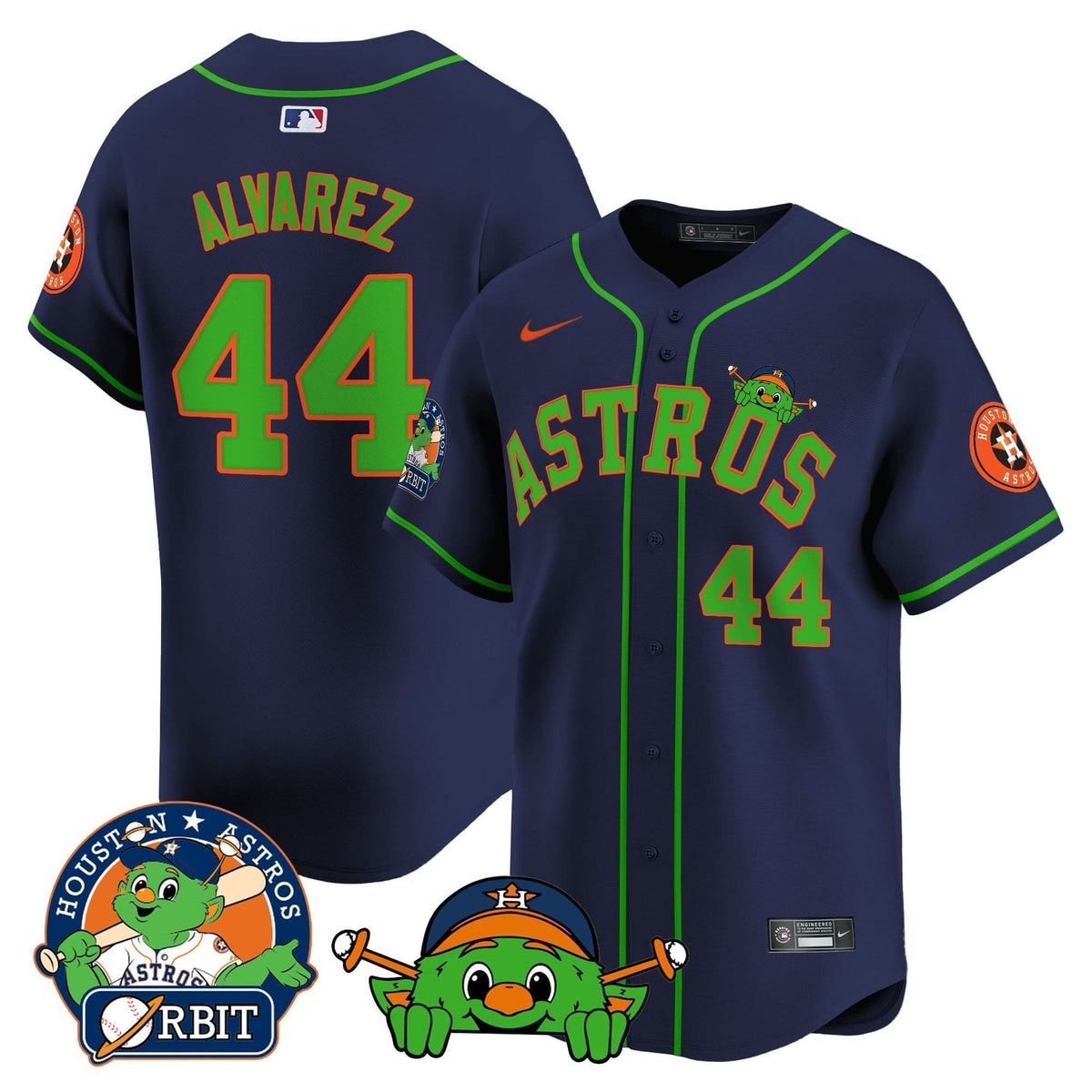 Houston Astros Orbit Patch Vapor Premier Limited Jersey V3 - Stitched
