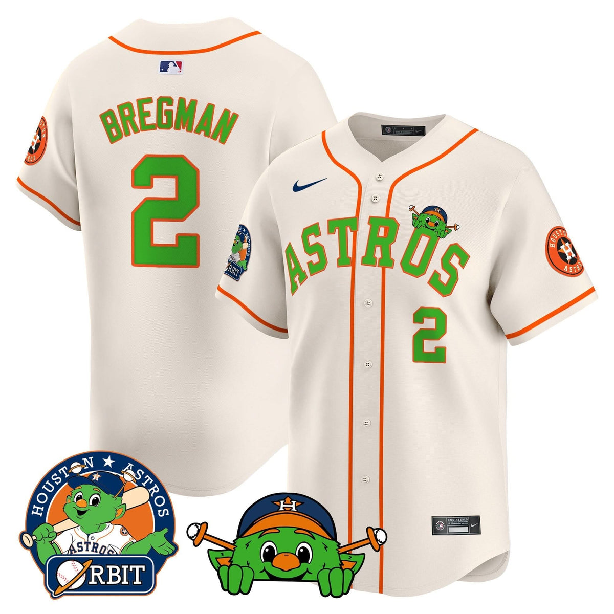 Houston Astros Orbit Patch Vapor Premier Limited Jersey V3 - Stitched