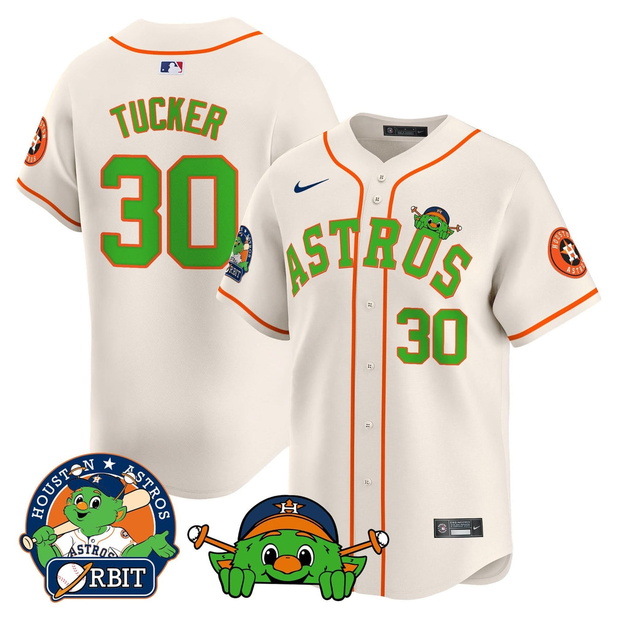 Houston Astros Orbit Patch Vapor Premier Limited Jersey V3 - Stitched
