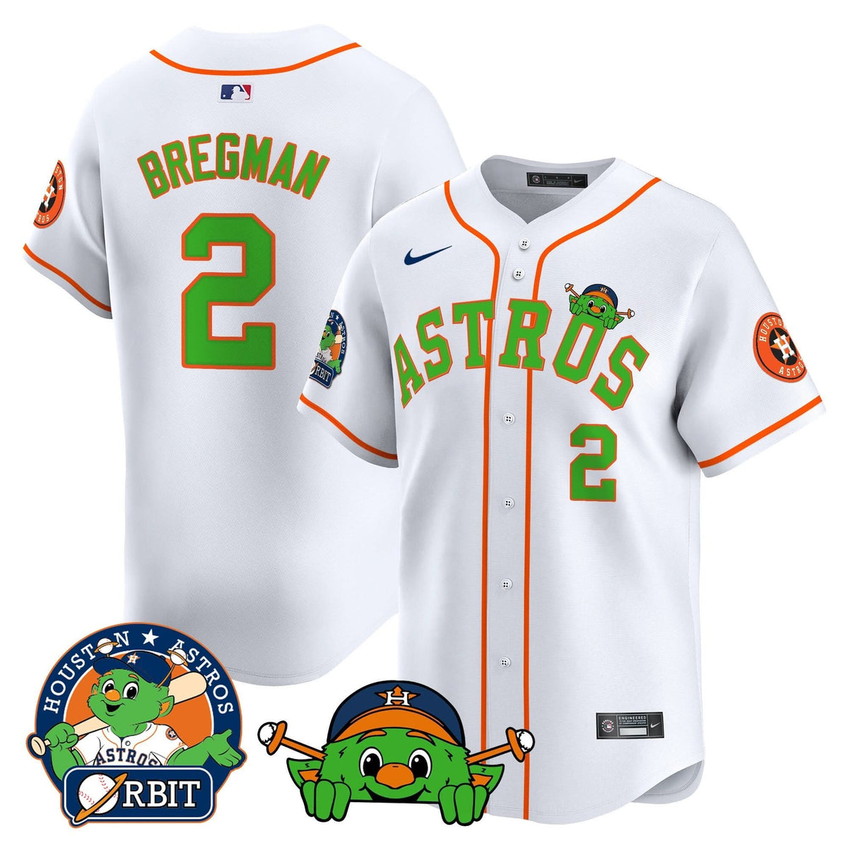 Houston Astros Orbit Patch Vapor Premier Limited Jersey V3 - Stitched