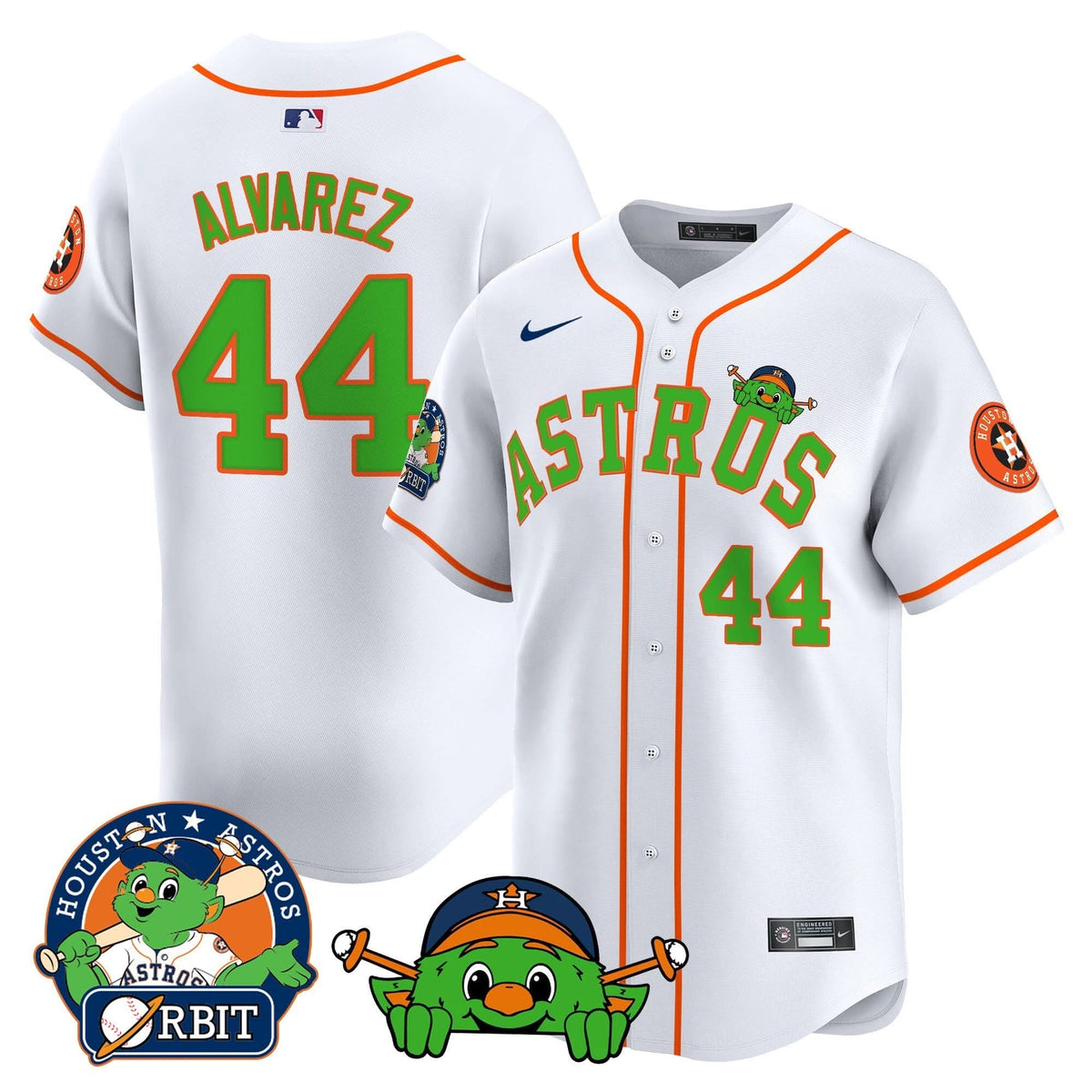 Houston Astros Orbit Patch Vapor Premier Limited Jersey V3 - Stitched