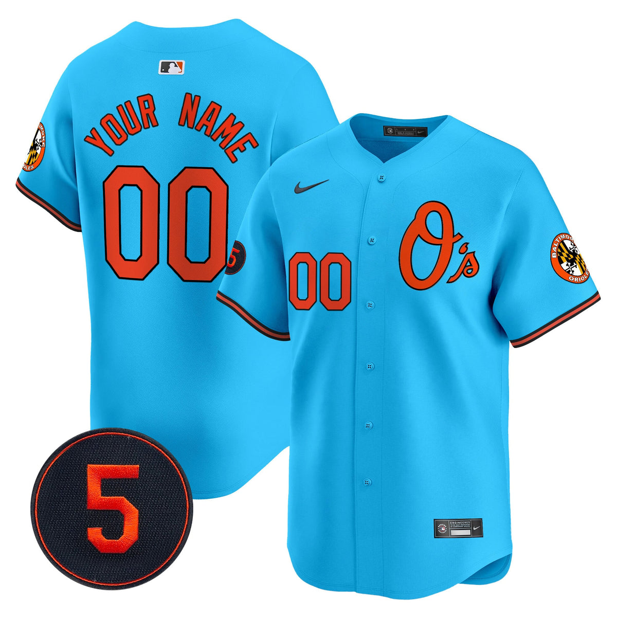 Baltimore Orioles Robinson Patch Vapor Premier Limited Custom Jersey V4 - Stitched