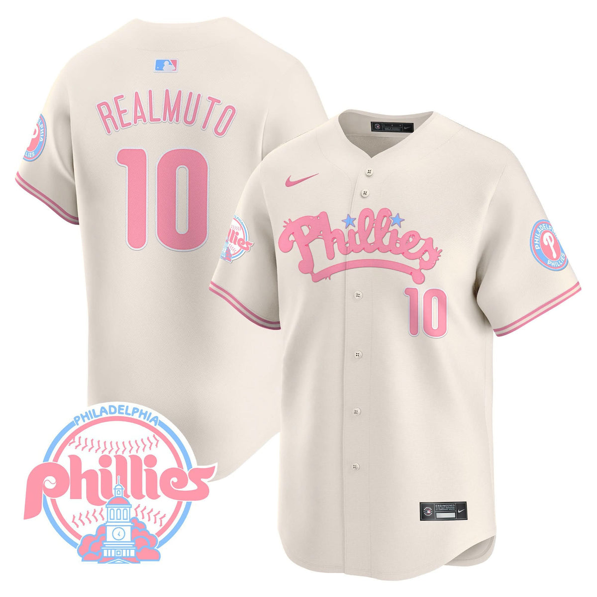 Philadelphia Phillies Bubblegum Pink Vapor Premier Limited Jersey - Stitched