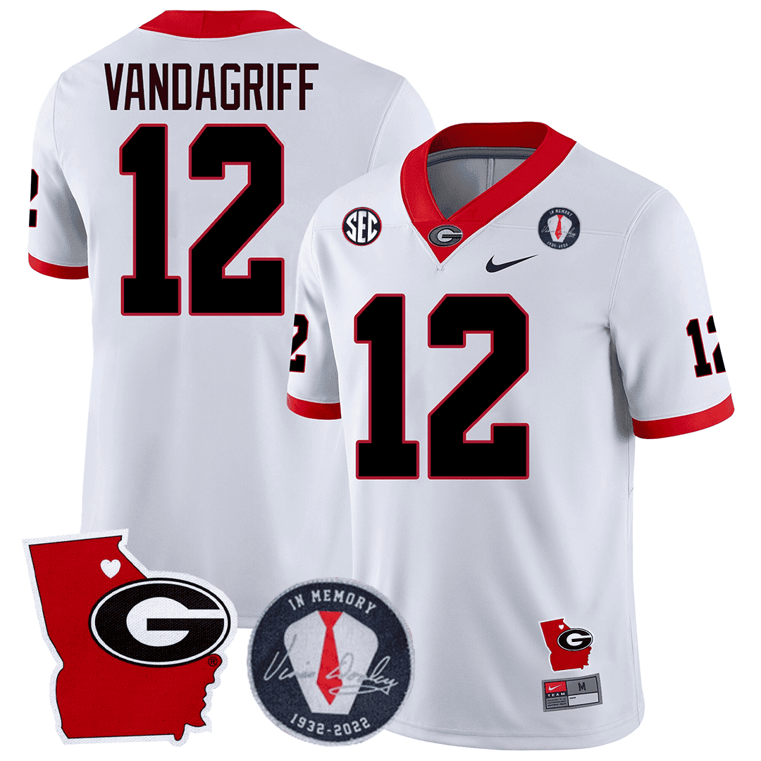 Green Bay Packers 2023 Vince Dooley Patch & Georgia State Map Jersey