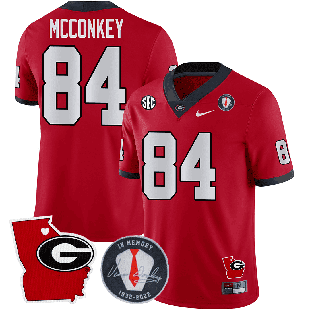 Green Bay Packers 2023 Vince Dooley Patch & Georgia State Map Jersey
