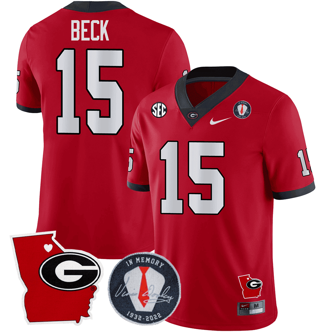 Green Bay Packers 2023 Vince Dooley Patch & Georgia State Map Jersey