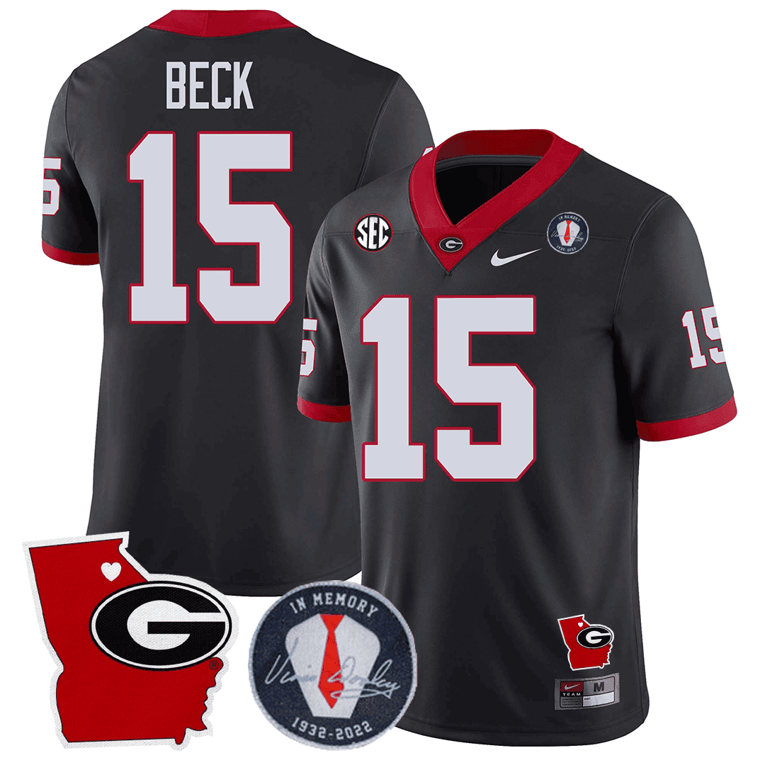 Green Bay Packers 2023 Vince Dooley Patch & Georgia State Map Jersey